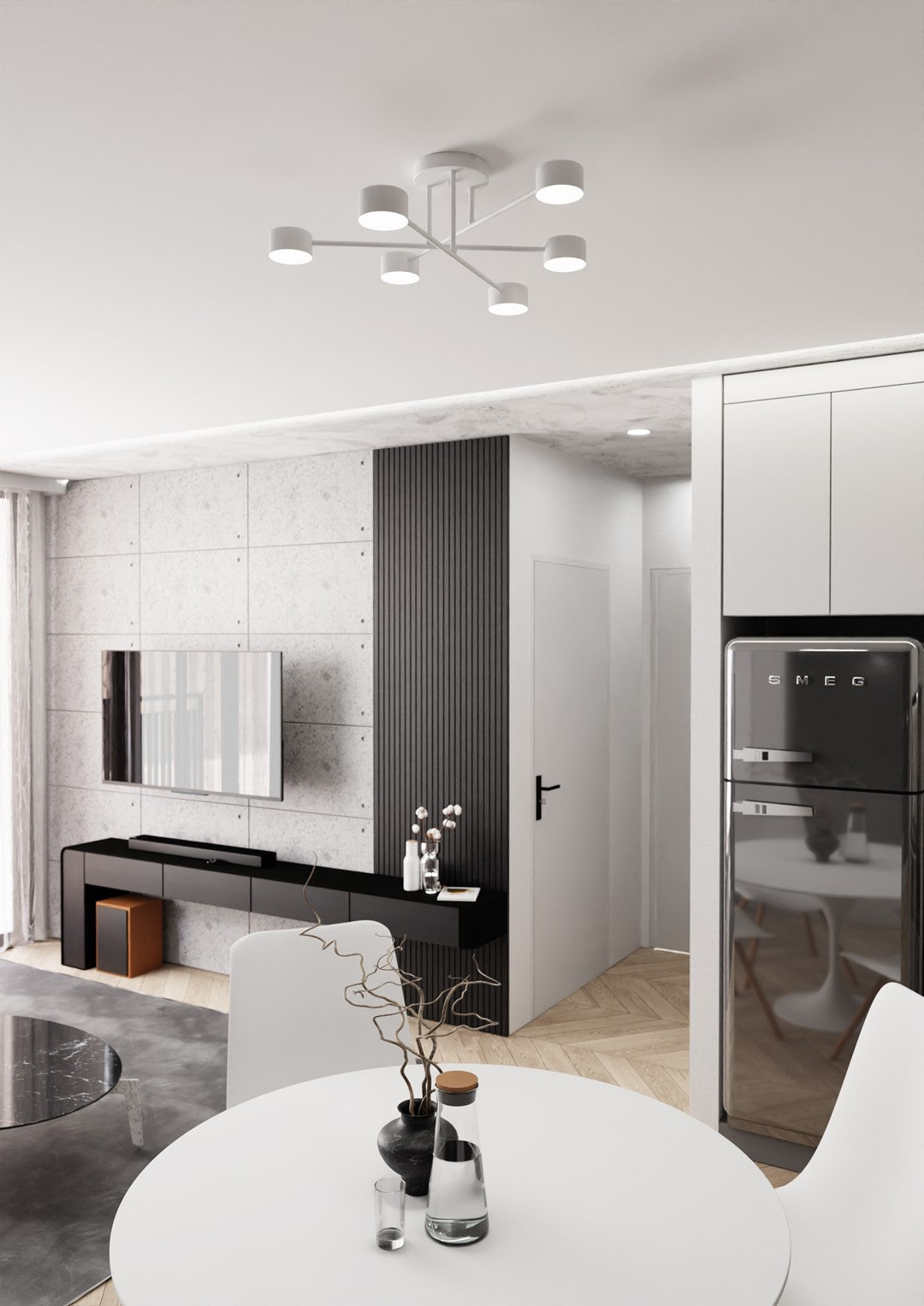 Loftlampe HALO 6 - Hvid - Nordic Unique