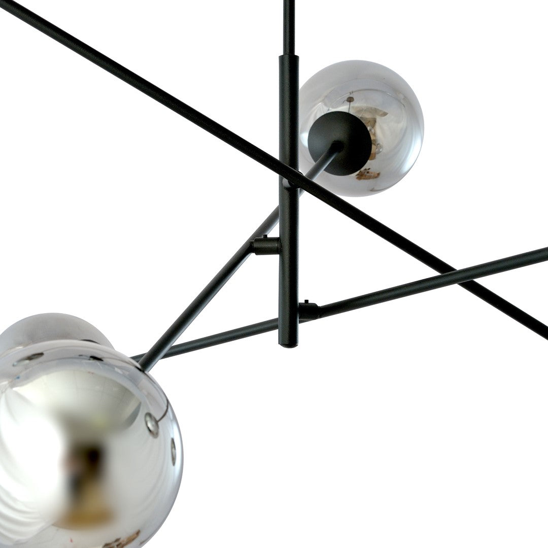 Loftlampe LINEAR 6 - Sort / Grafit - Nordic Unique