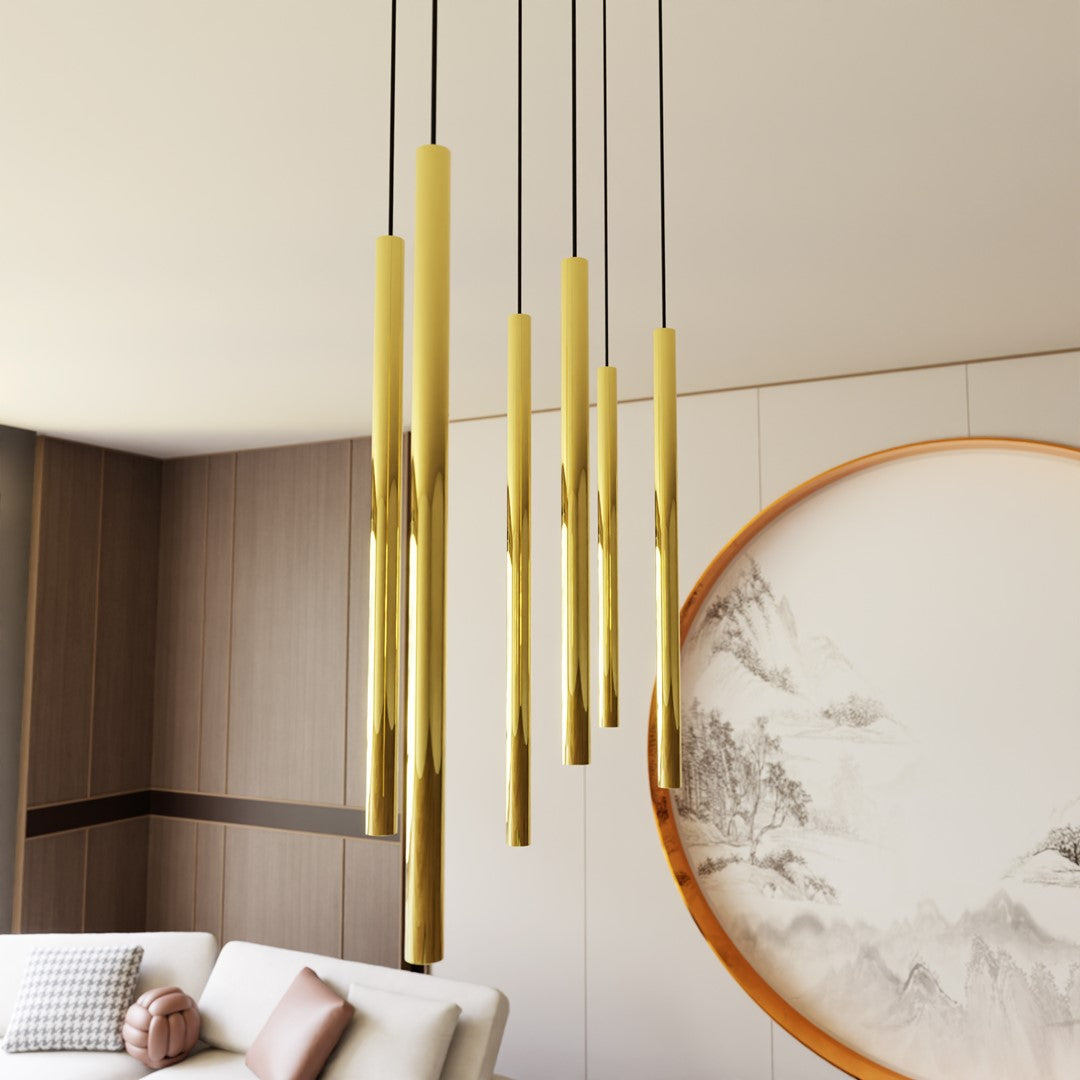 Loftlampe SELTER 6 - Guld / Sort - Nordic Unique