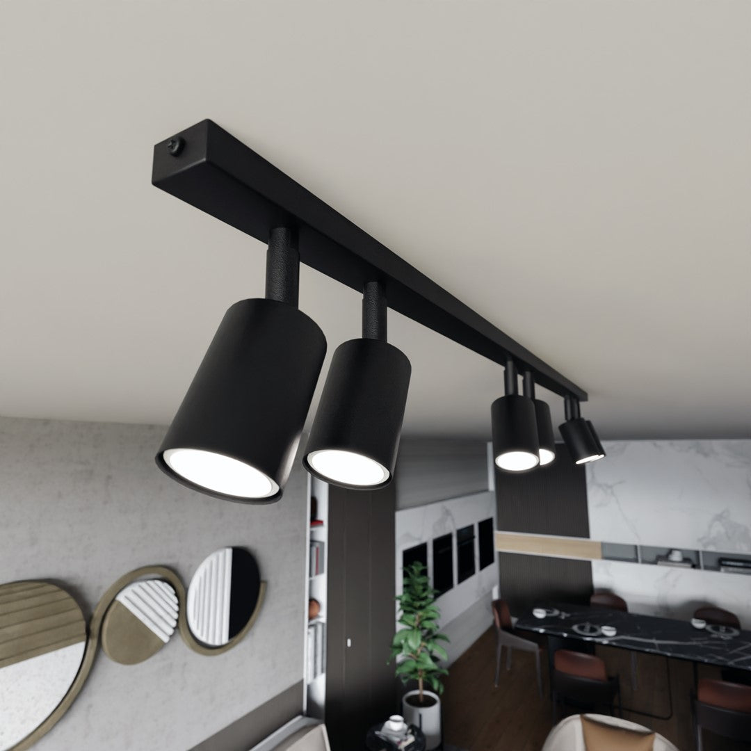 Loftlampe FLASH 6 - Sort - Nordic Unique