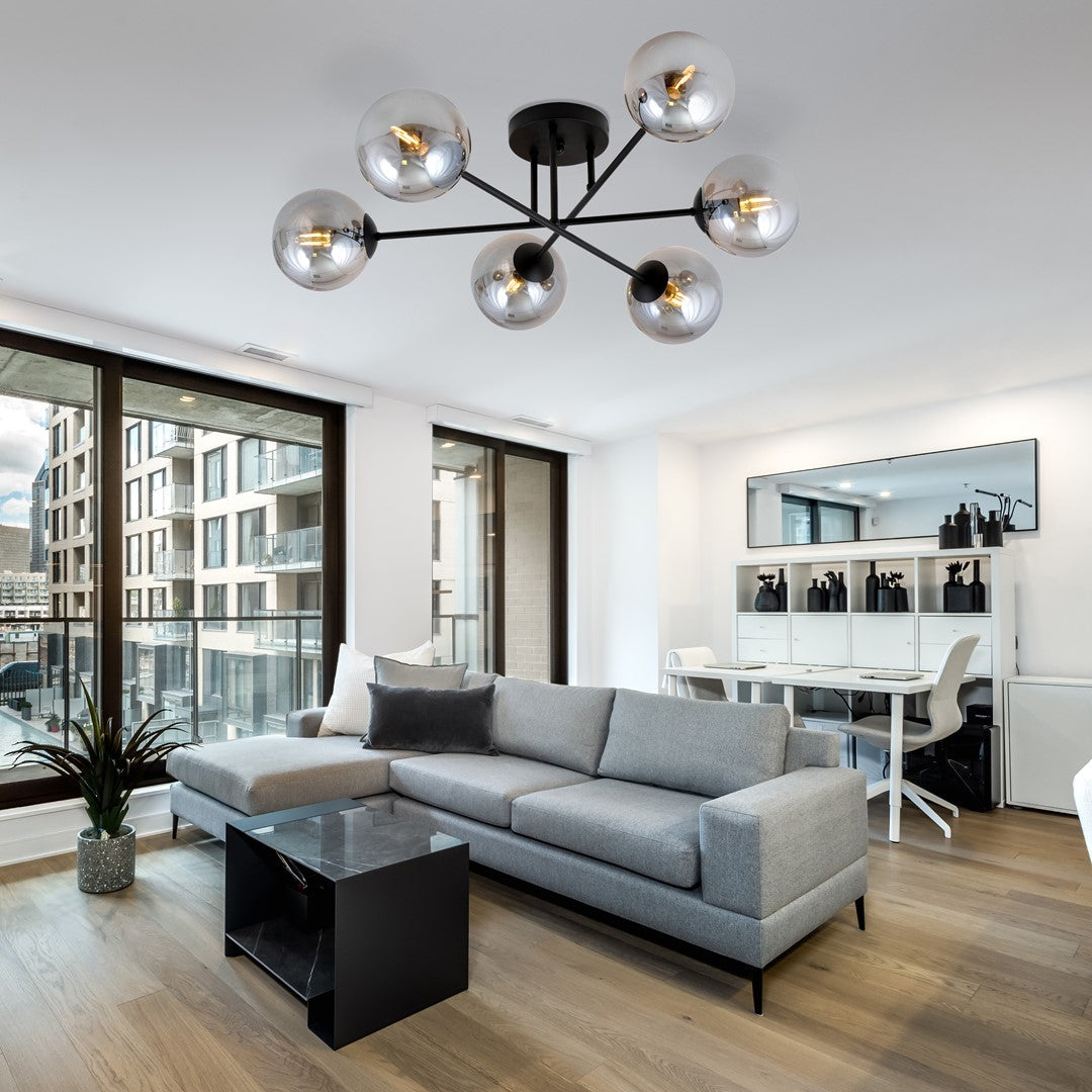 Loftlampe ROMA 6 - Sort / Grafit - Nordic Unique