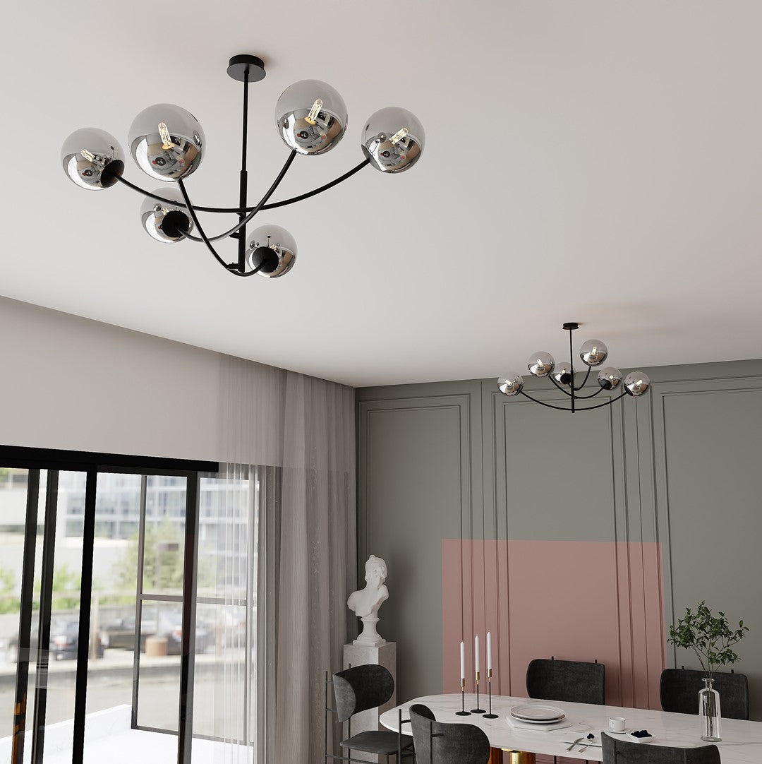 Loftlampe HUNTER 6 - Sort / Grafit - Nordic Unique