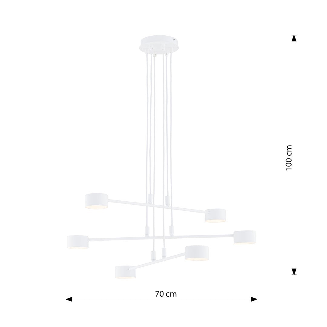 Loftlampe MODUS 6 - Hvid - Nordic Unique