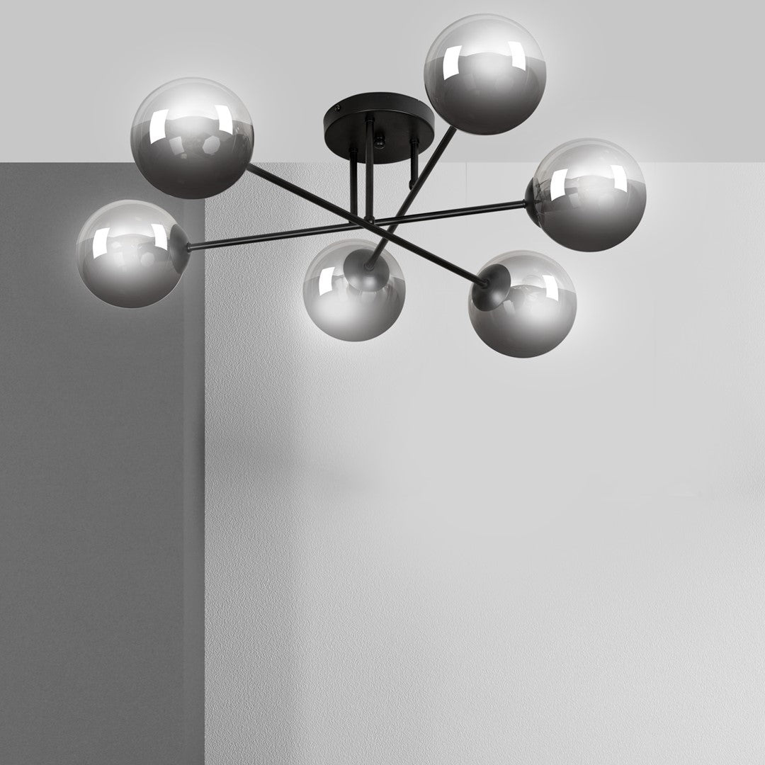 Loftlampe BRENDI 6B - Sort / Grafit - Nordic Unique