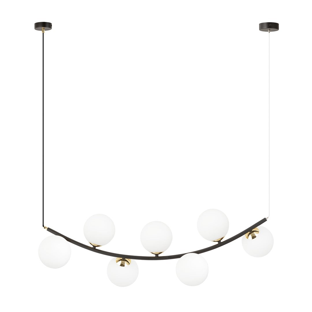 Loftlampe RITZ 7 - Sort / Hvid / Guld - Nordic Unique