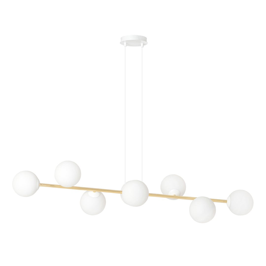Loftlampe GRAVITY 8 - Hvid / Guld - Nordic Unique