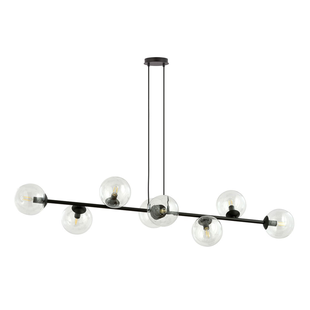 Loftlampe ROSSI 8 Gennemsigtig / Sort - Nordic Unique