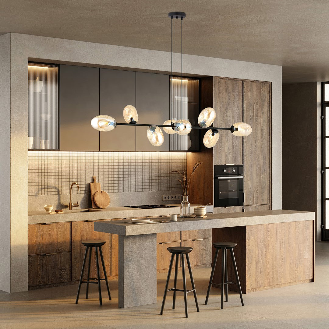 Loftlampe PANDORA 8 - Sort / Rav - Nordic Unique