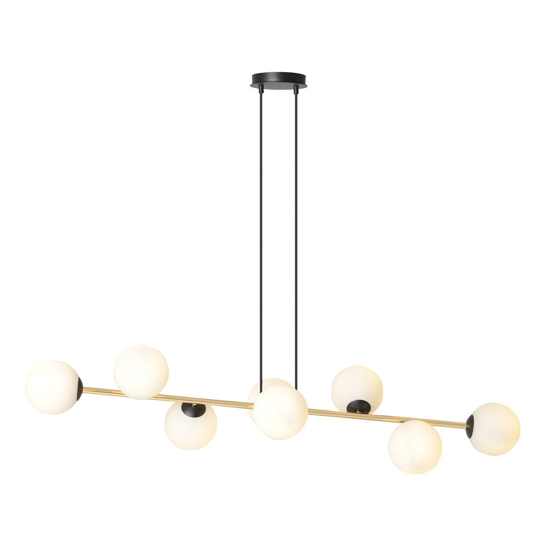 Loftlampe GRAVITY 8 - Sort / Hvid / Guld - Nordic Unique