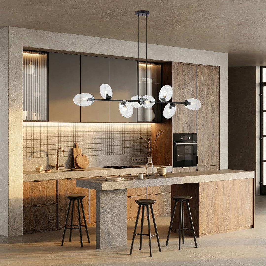 Loftlampe PANDORA 8 Gennemsigtig - Sort - Nordic Unique