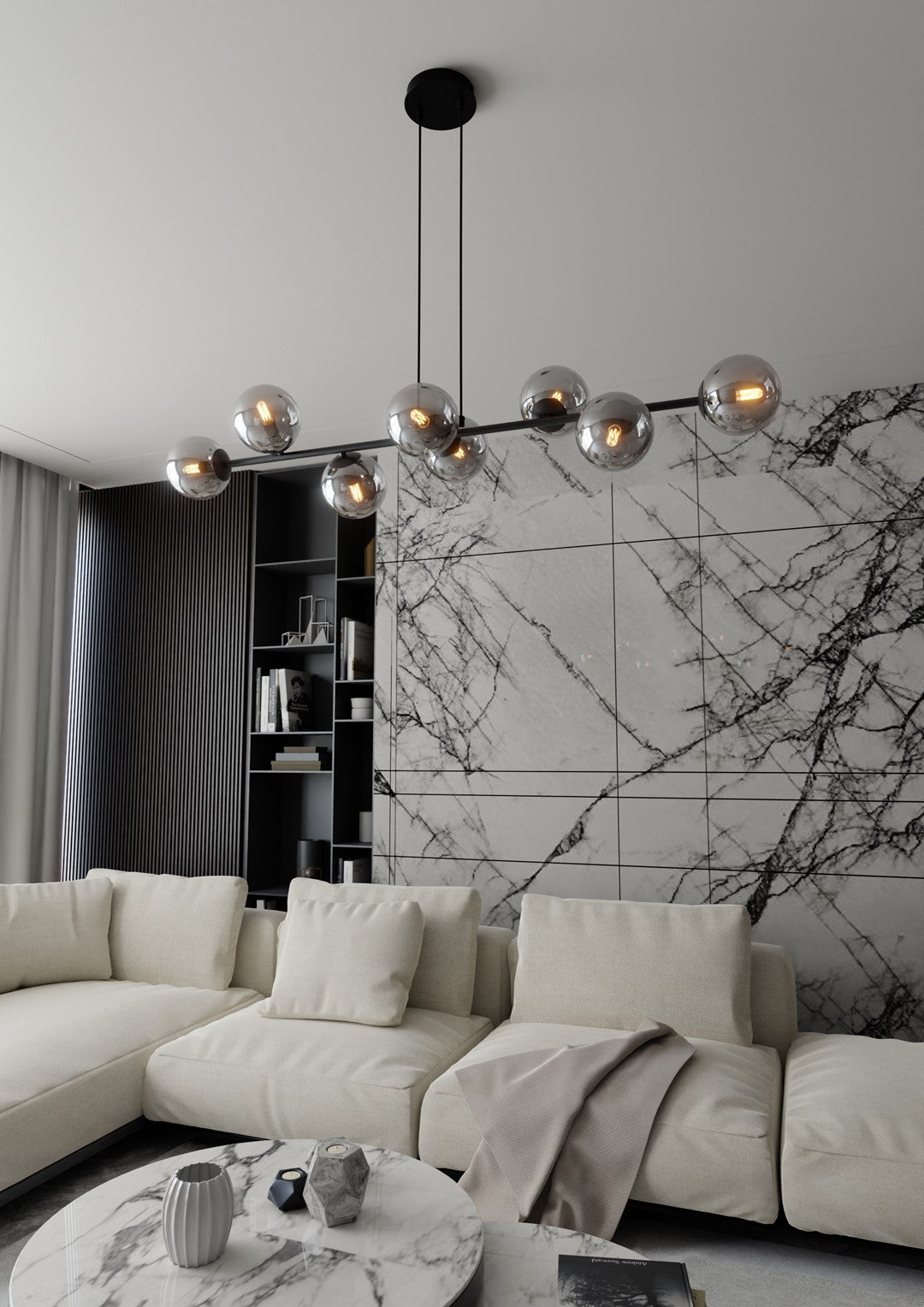 Loftlampe ROSSI 8 - Sort / Grafit - Nordic Unique