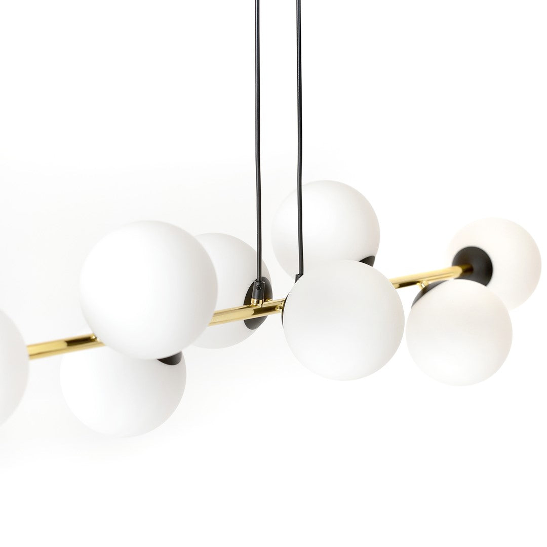 Loftlampe GRAVITY 8 - Sort / Hvid / Guld - Nordic Unique
