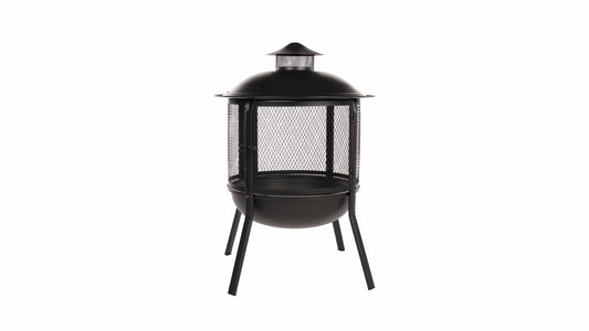 Kansas Bålfad med Låg – Sort - Nordic Unique