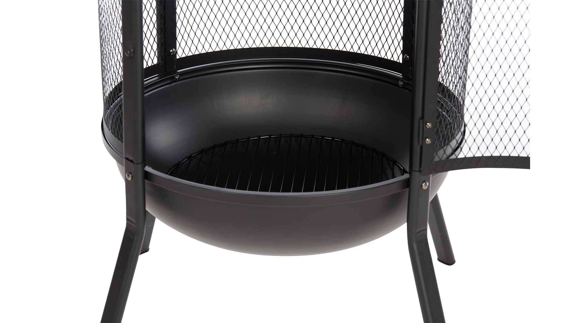 Kansas Bålfad med Låg – Sort - Nordic Unique