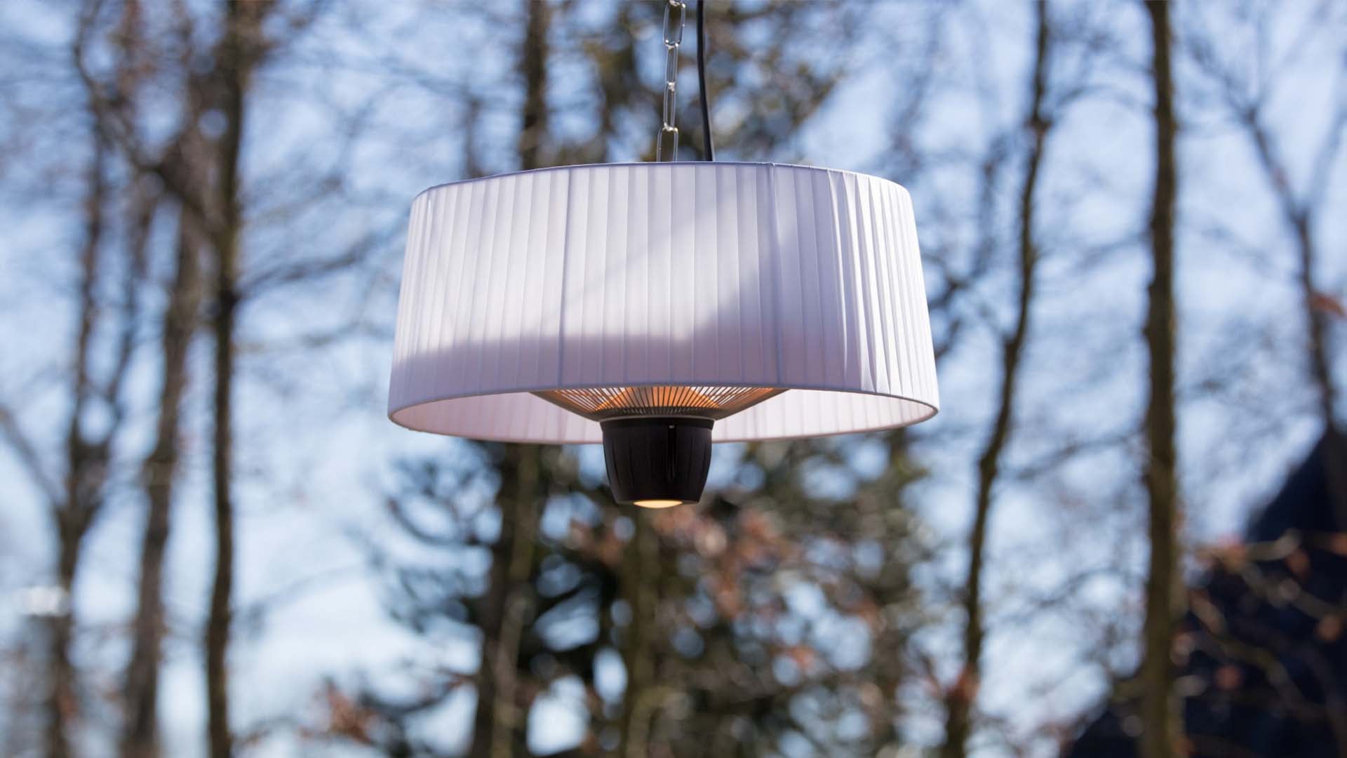 Compact Artix Bright Hængende Terrassevarmer – Hvid (1500W) - Nordic Unique