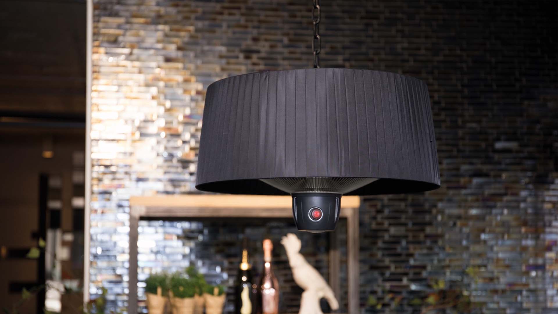 Compact Artix Bright Hængende Terrassevarmer – Sort (1500W) - Nordic Unique