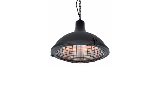 Indus II Bright Hængende Terrassevarmer – Sort (2100W) - Nordic Unique