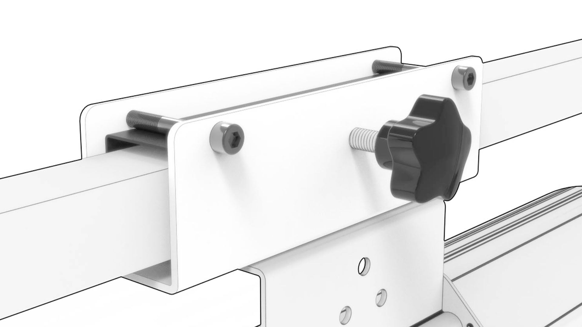 Universel Monteringsbeslag til Terrassevarmer – Sølv - Nordic Unique