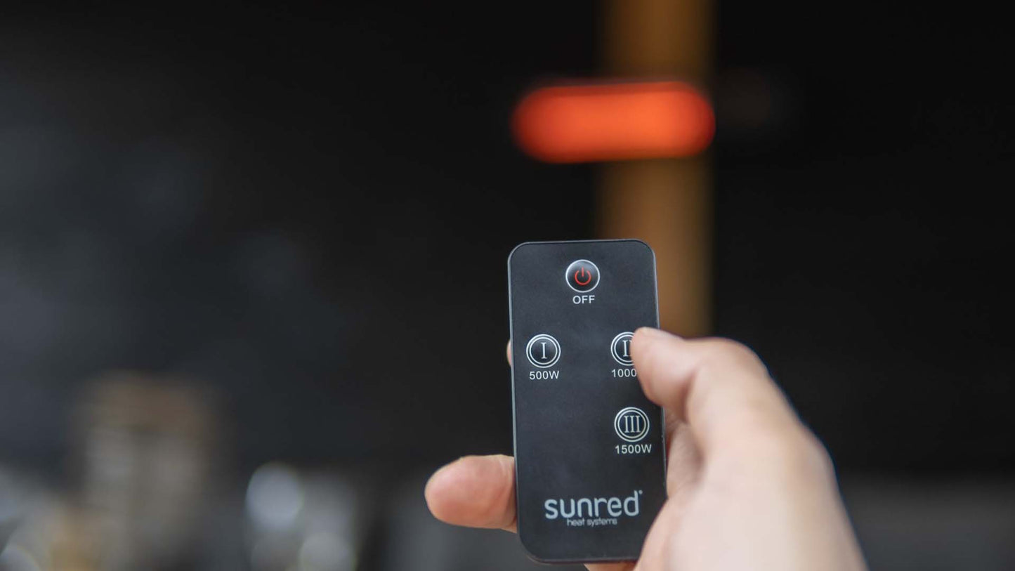 Fortuna Ultra Vægmonteret Terrassevarmer – Sort (1500W) - Nordic Unique