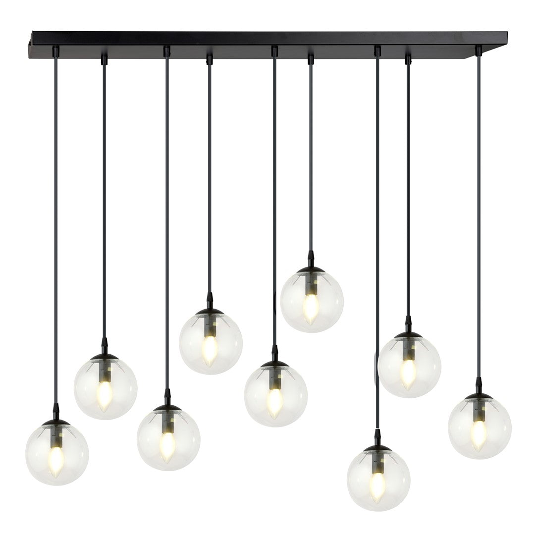Loftlampe COSMO 9 Gennemsigtig - Sort - Nordic Unique