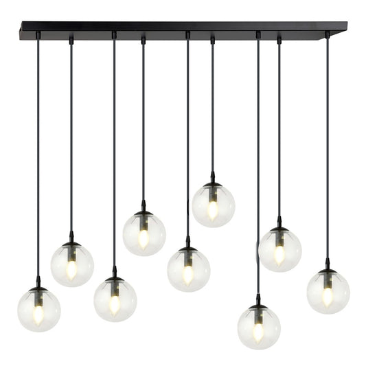 Loftlampe COSMO 9 Gennemsigtig - Sort - Nordic Unique