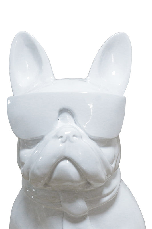 Skulptur Fransk Bulldog - Hvid - Nordic Unique