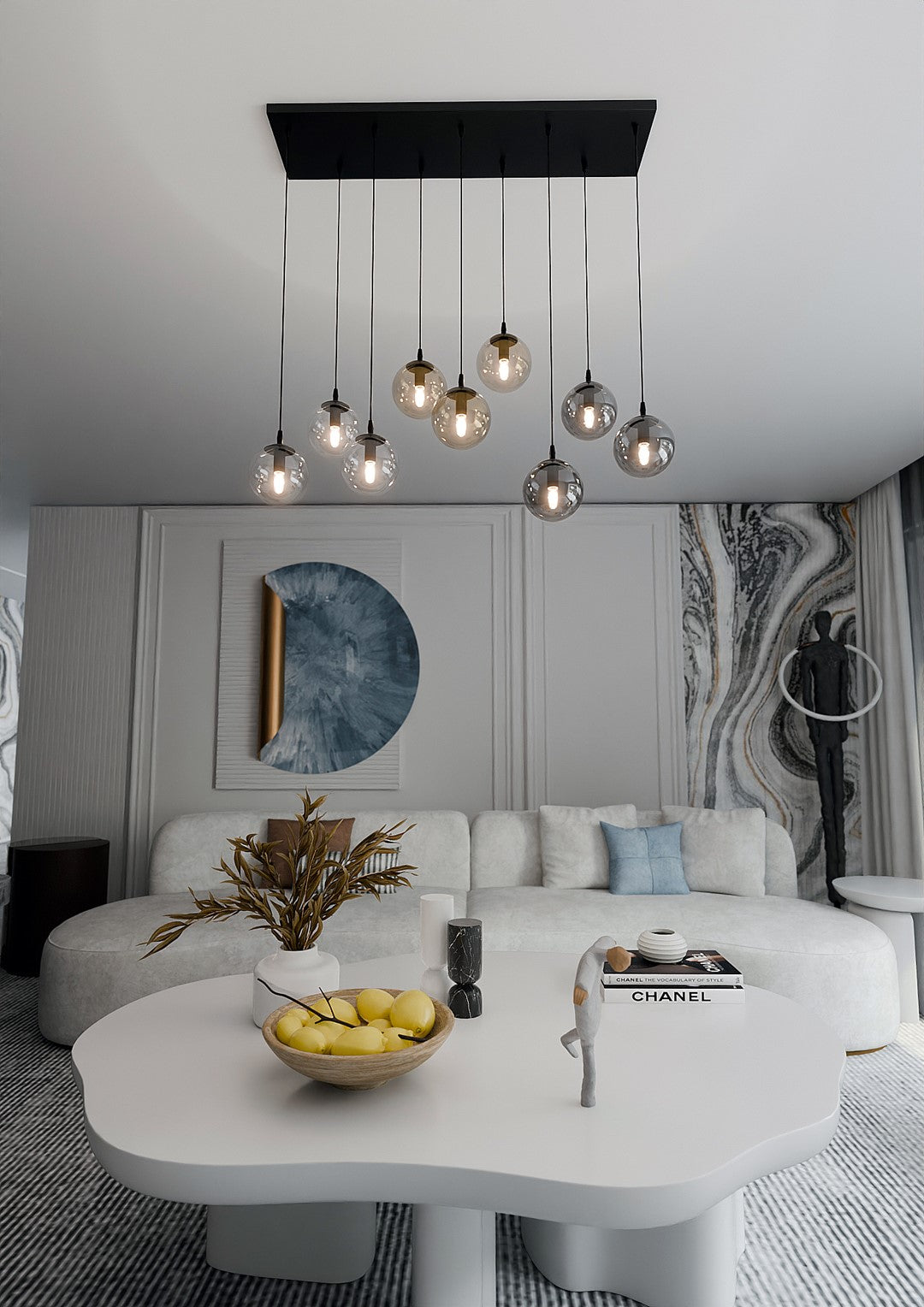 Loftlampe COSMO 9 - Sort / Grafit / Rav - Nordic Unique