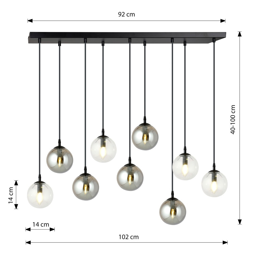 Loftlampe COSMO 9 - Sort / Grafit - Nordic Unique