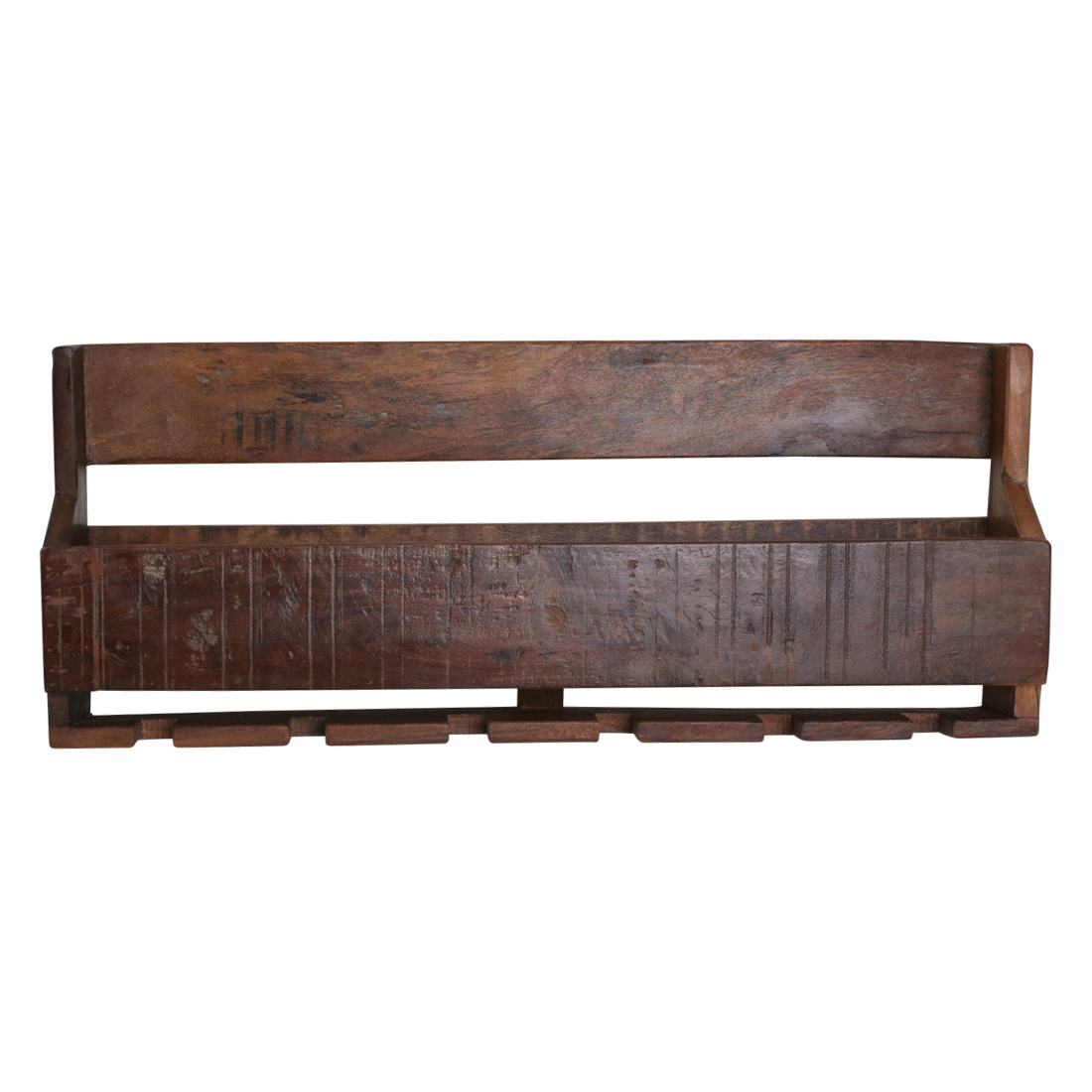 Factory hængende vinreol - FSC-genanvendt træ - 12x60x28 cm