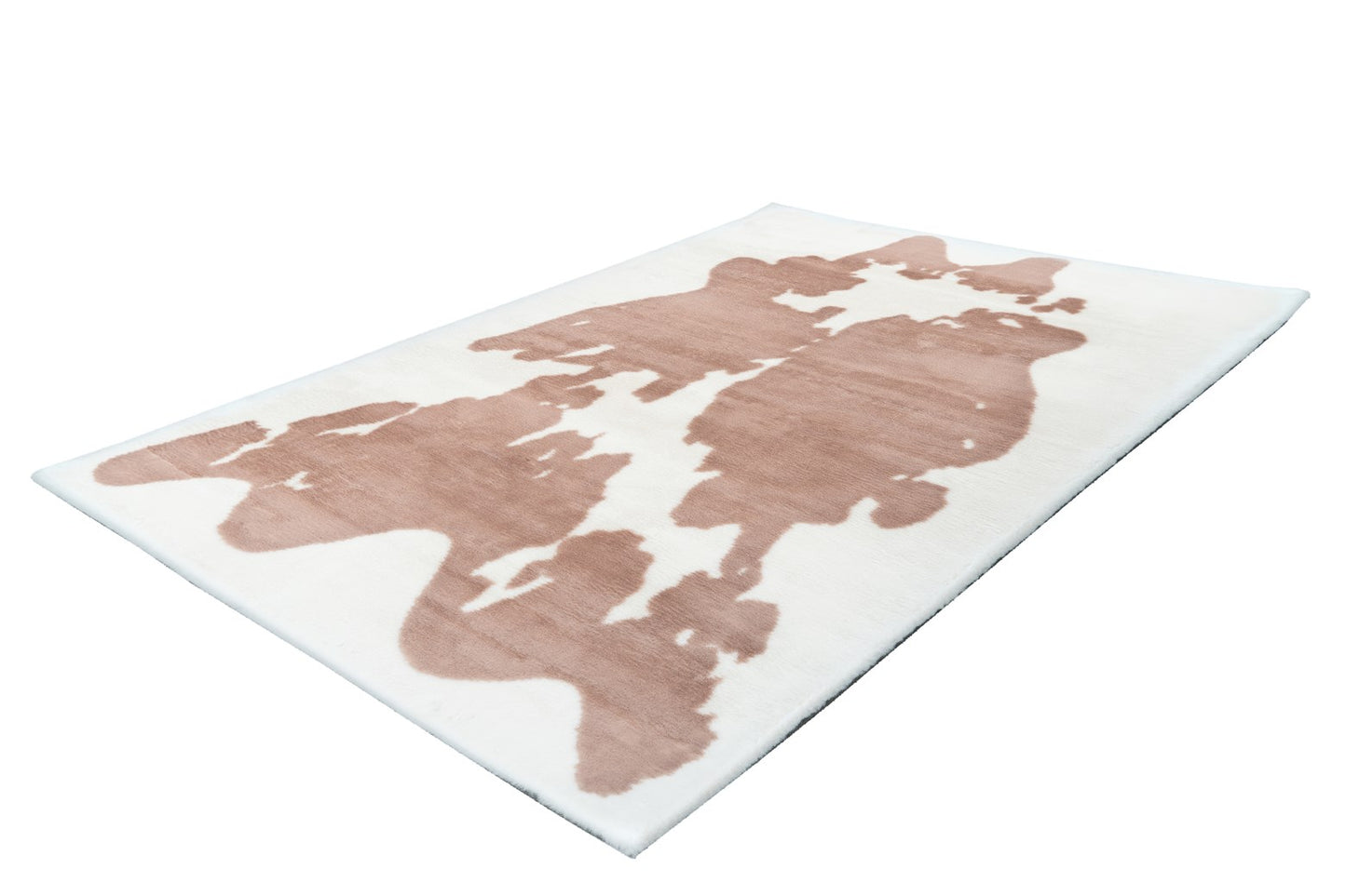 Kaninmønster Tæppe – Taupe / Hvid – 120 x 160 cm - Nordic Unique