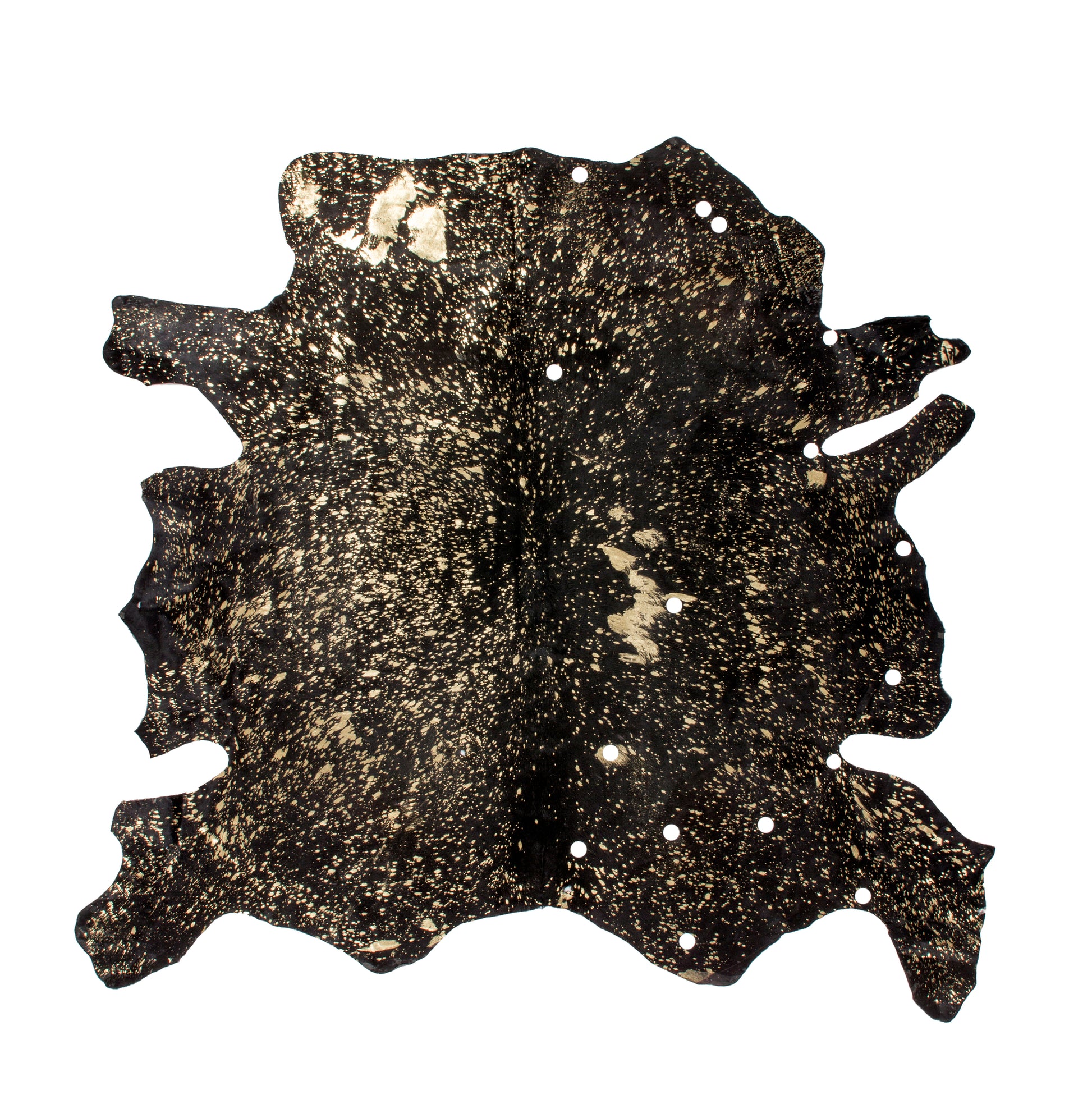 Læderteppe Glam 100 1,35-1,65 m2 – Sort / Guld - Nordic Unique