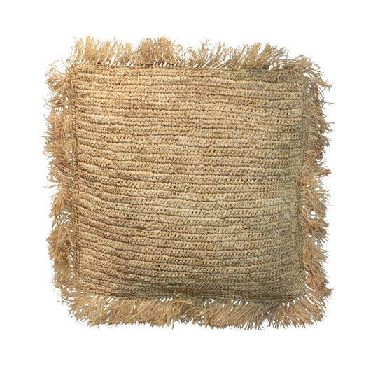 Raffia Pudebetræk Firkantet - Naturlig - 60x60