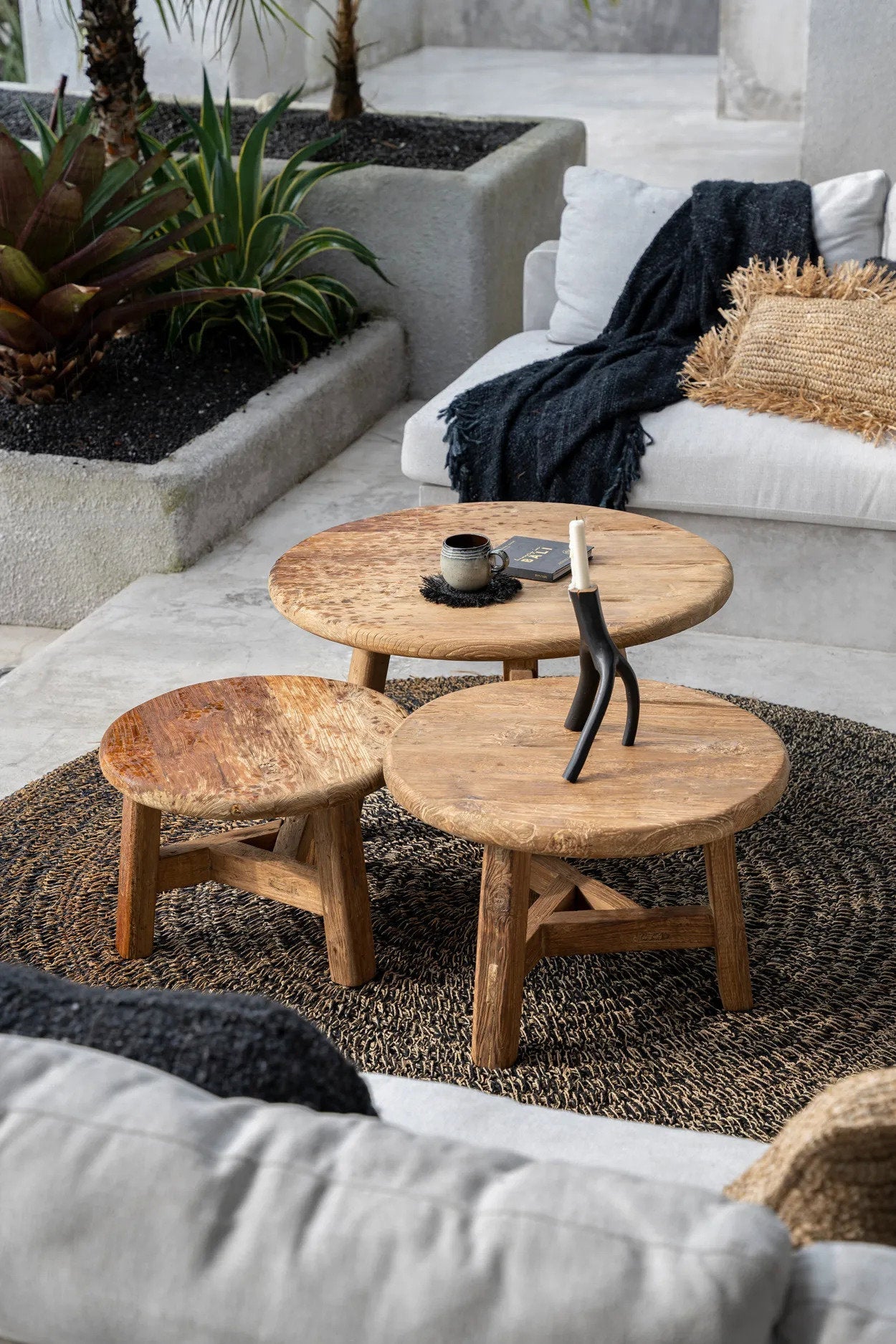 Seagrass Rug - Natural Black - 200cm