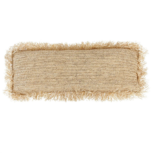 Raffia Cushion Cover Rectangular - Natural - 35x100cm
