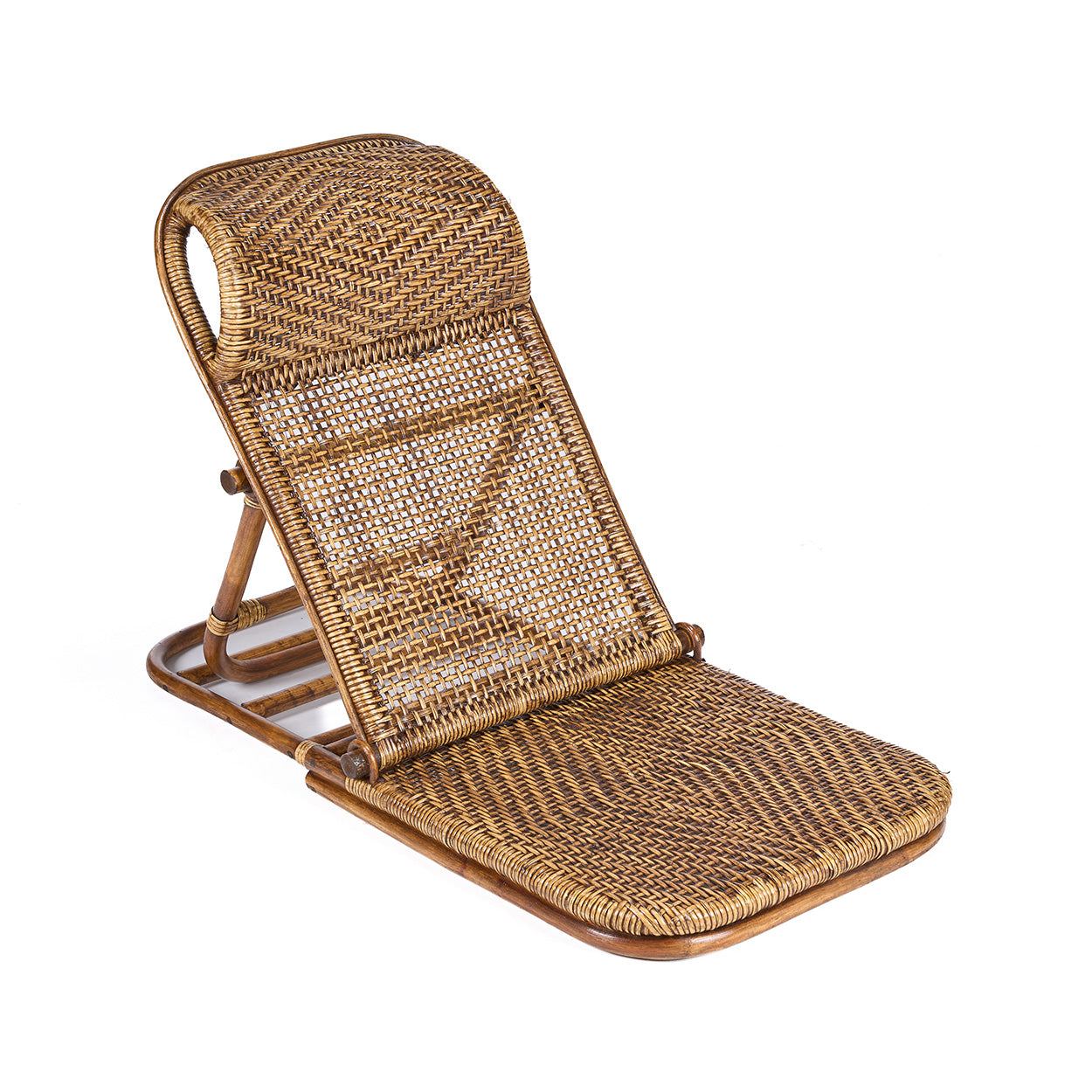 Rattan Gulvlænestol - Mørk Valnød - Nordic Unique