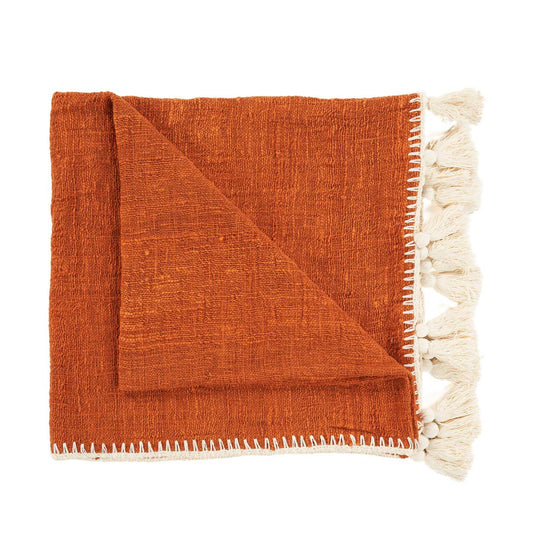 Stitch Bedspread - Terracotta