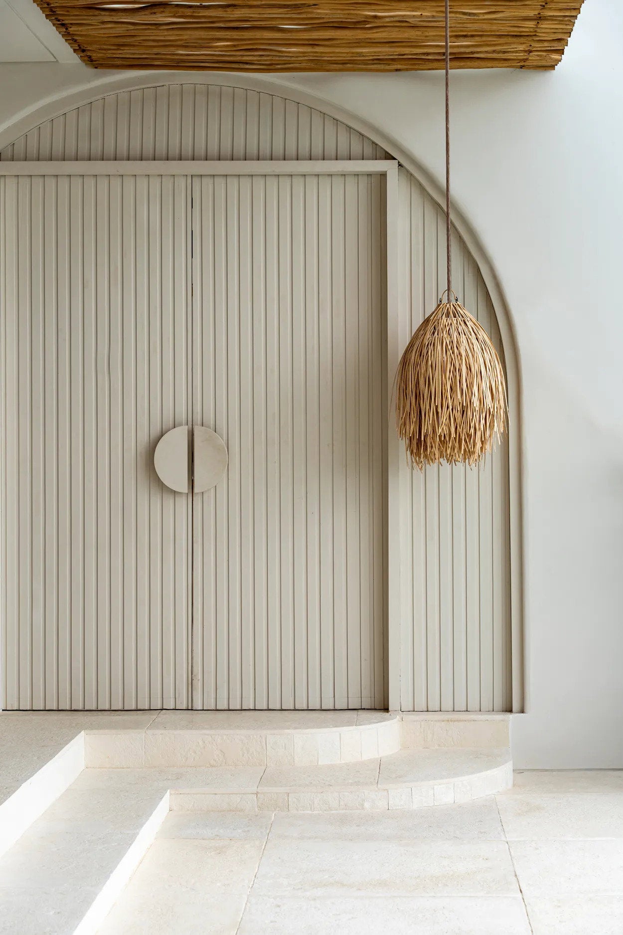 Shaggy Lamp Pendant - Natural - M