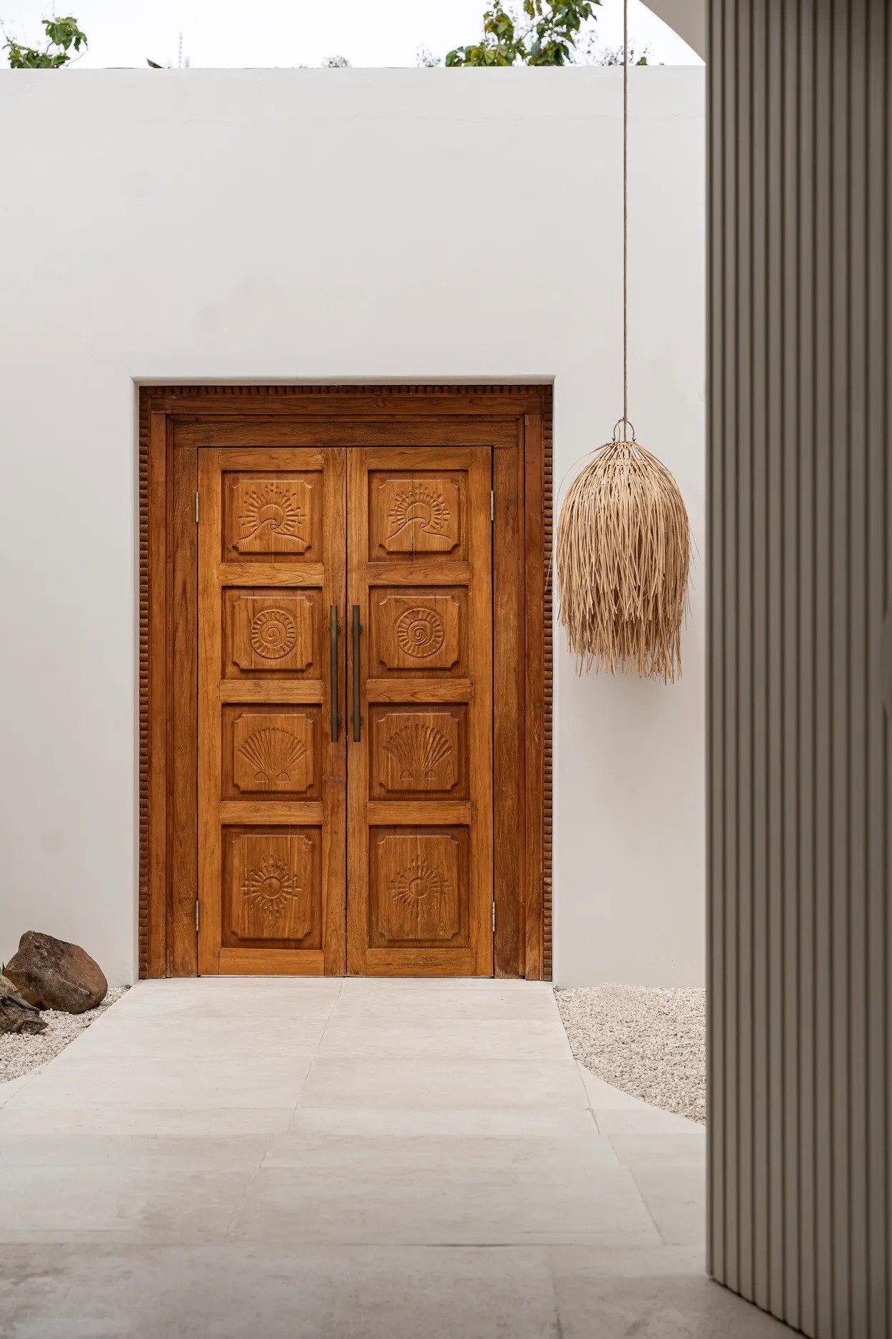 Shaggy Lamp Pendant - Natural - M