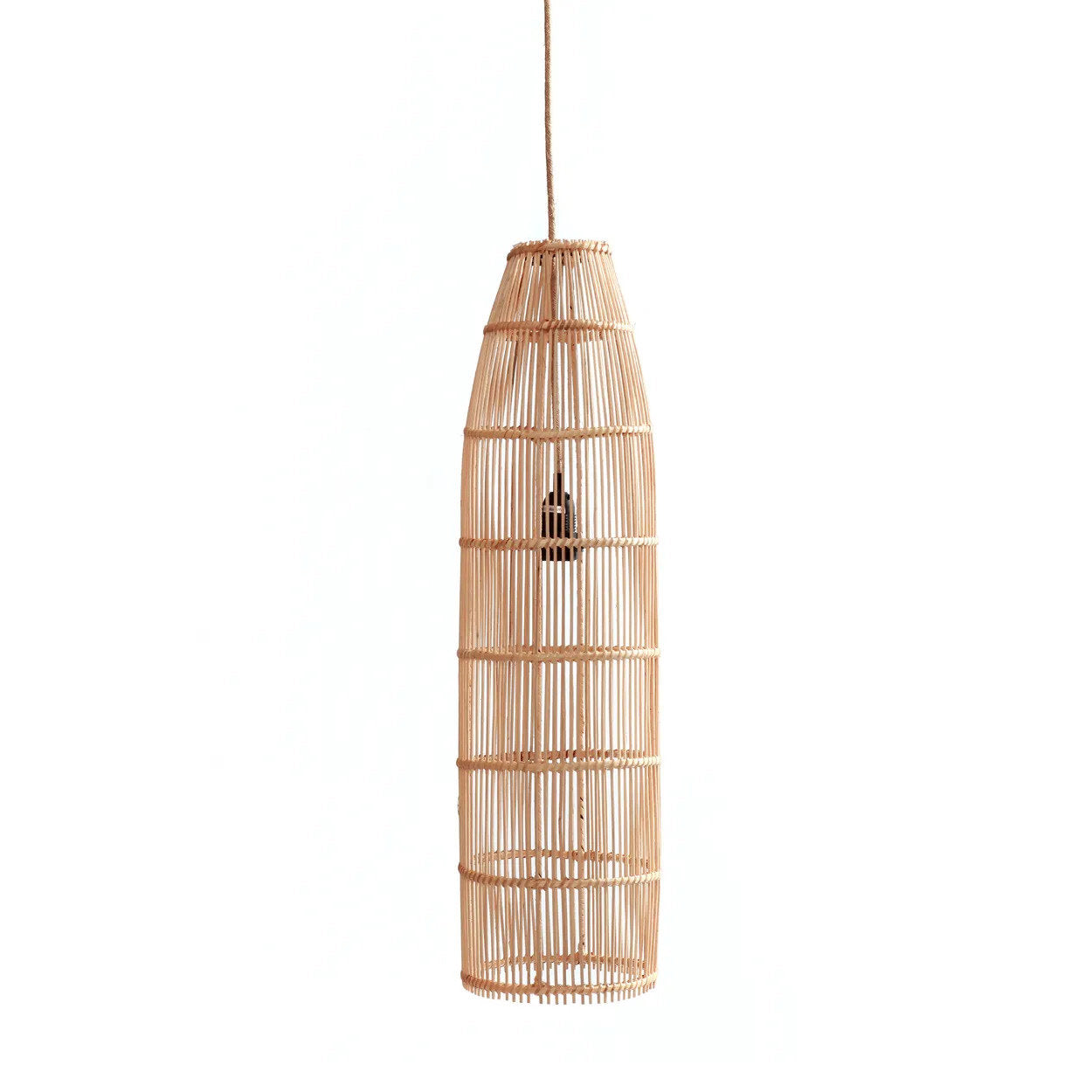 Fish Trap Lamp Pendant - Natural - L