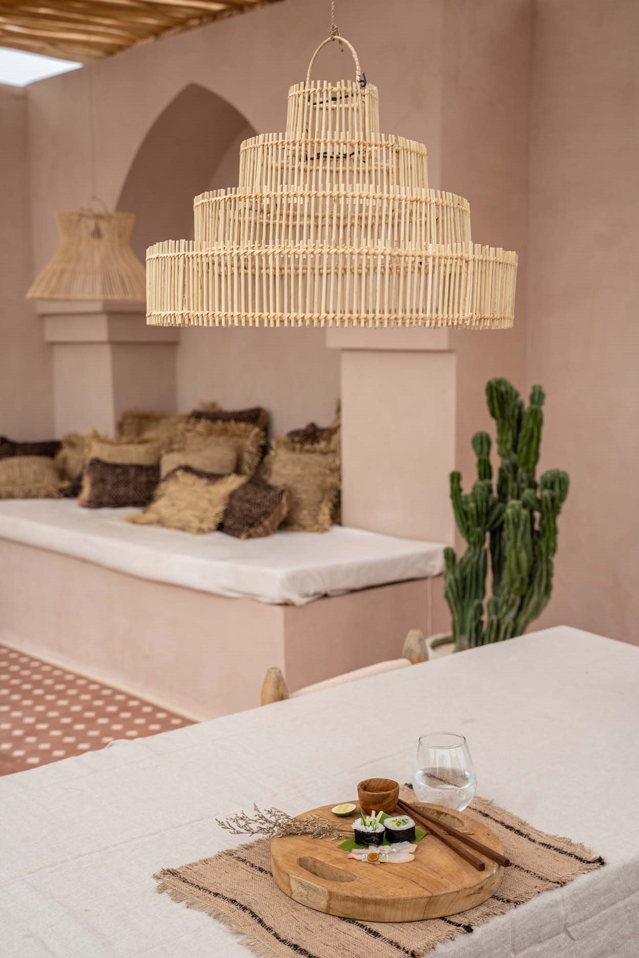 Wedding Cake Lamp Pendant - Natural - M