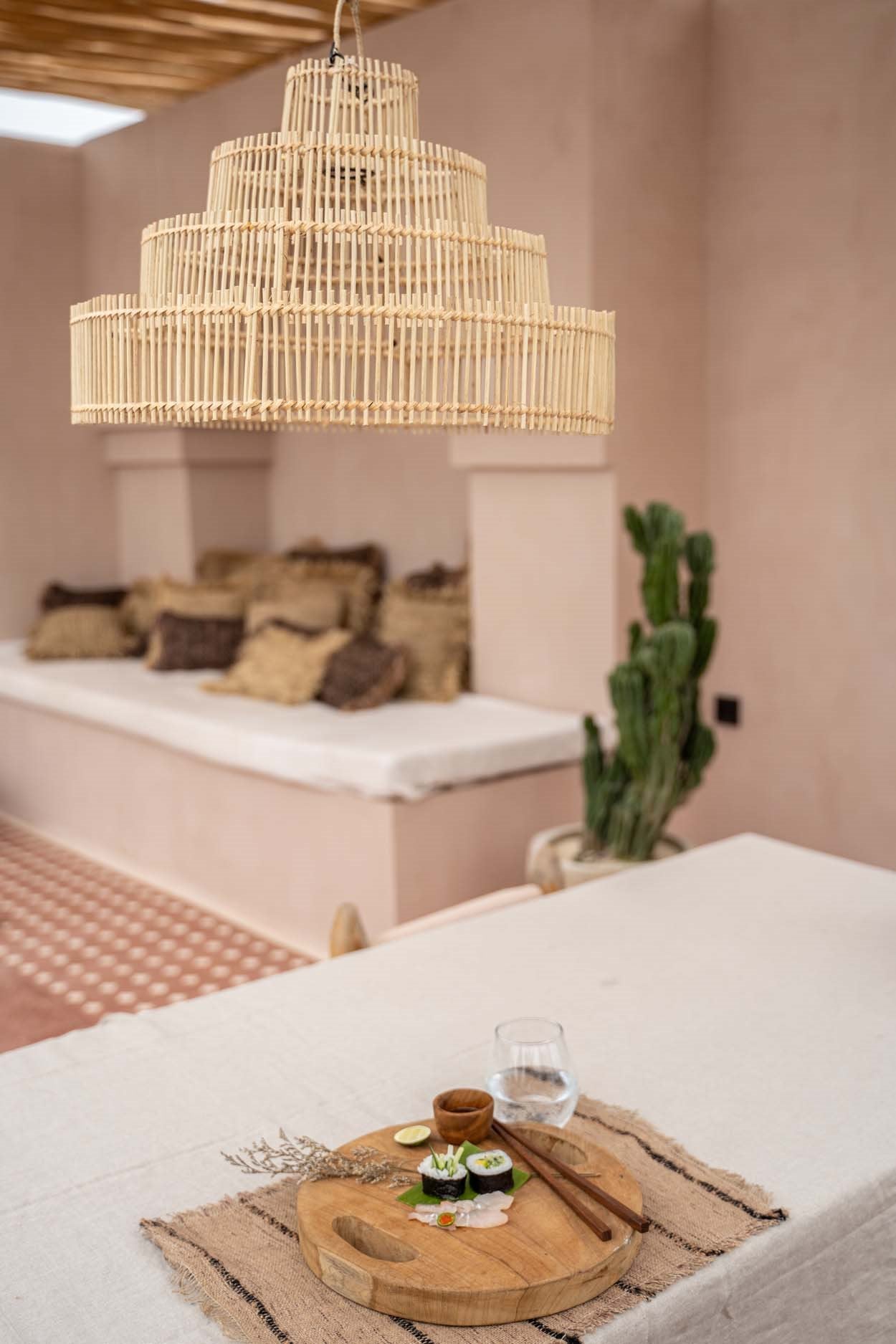 Wedding Cake Lamp Pendant - Natural - M