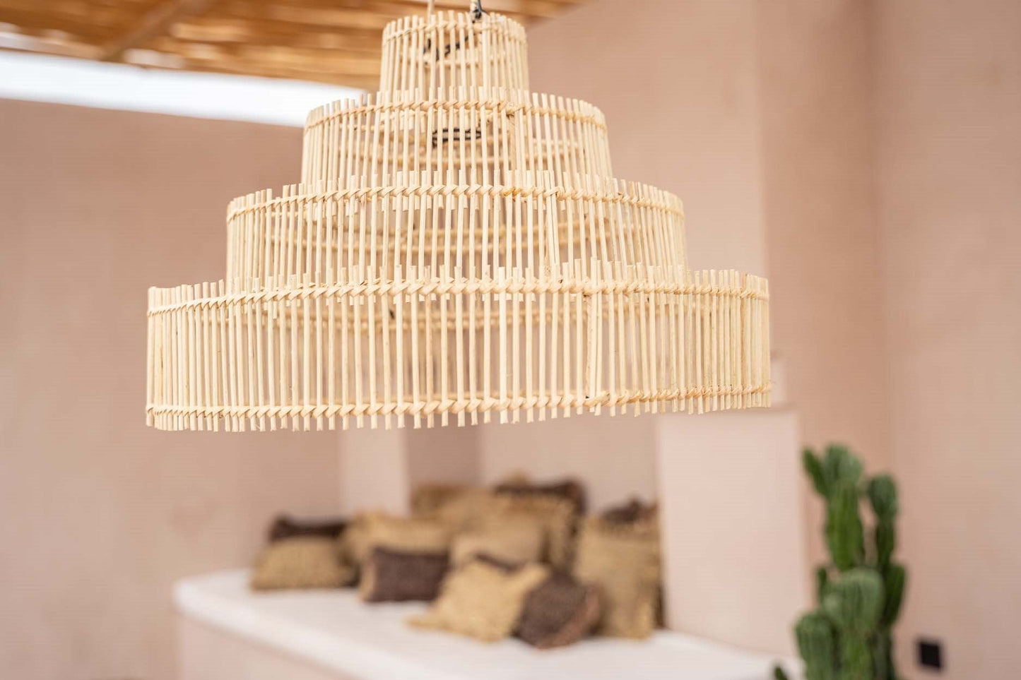 Wedding Cake Lamp Pendant - Natural - M