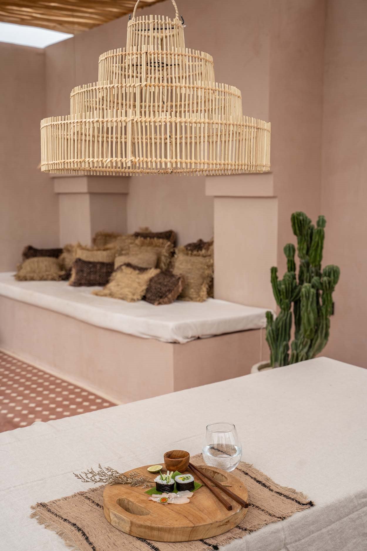 Wedding Cake Lamp Pendant - Natural - M