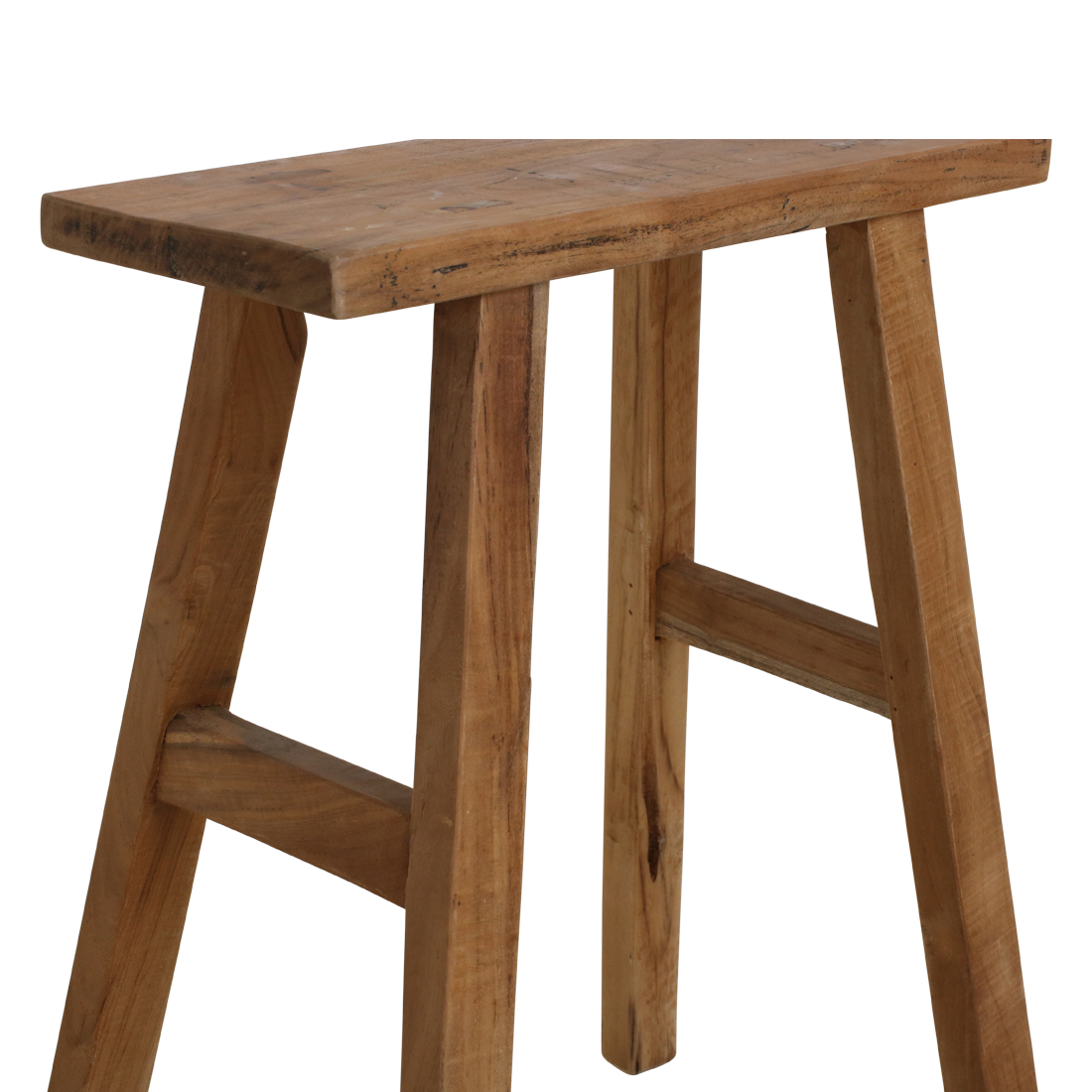 Java carpenter sidebord/bænk - Genanvendt teaktræ - 40x17x50 cm