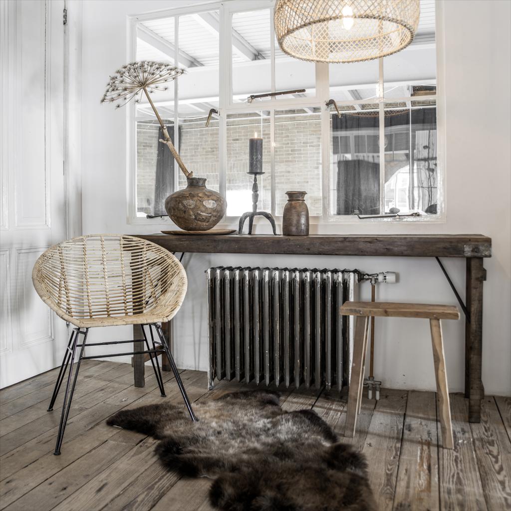 Java carpenter sidebord/bænk - Genanvendt teaktræ - 40x17x50 cm