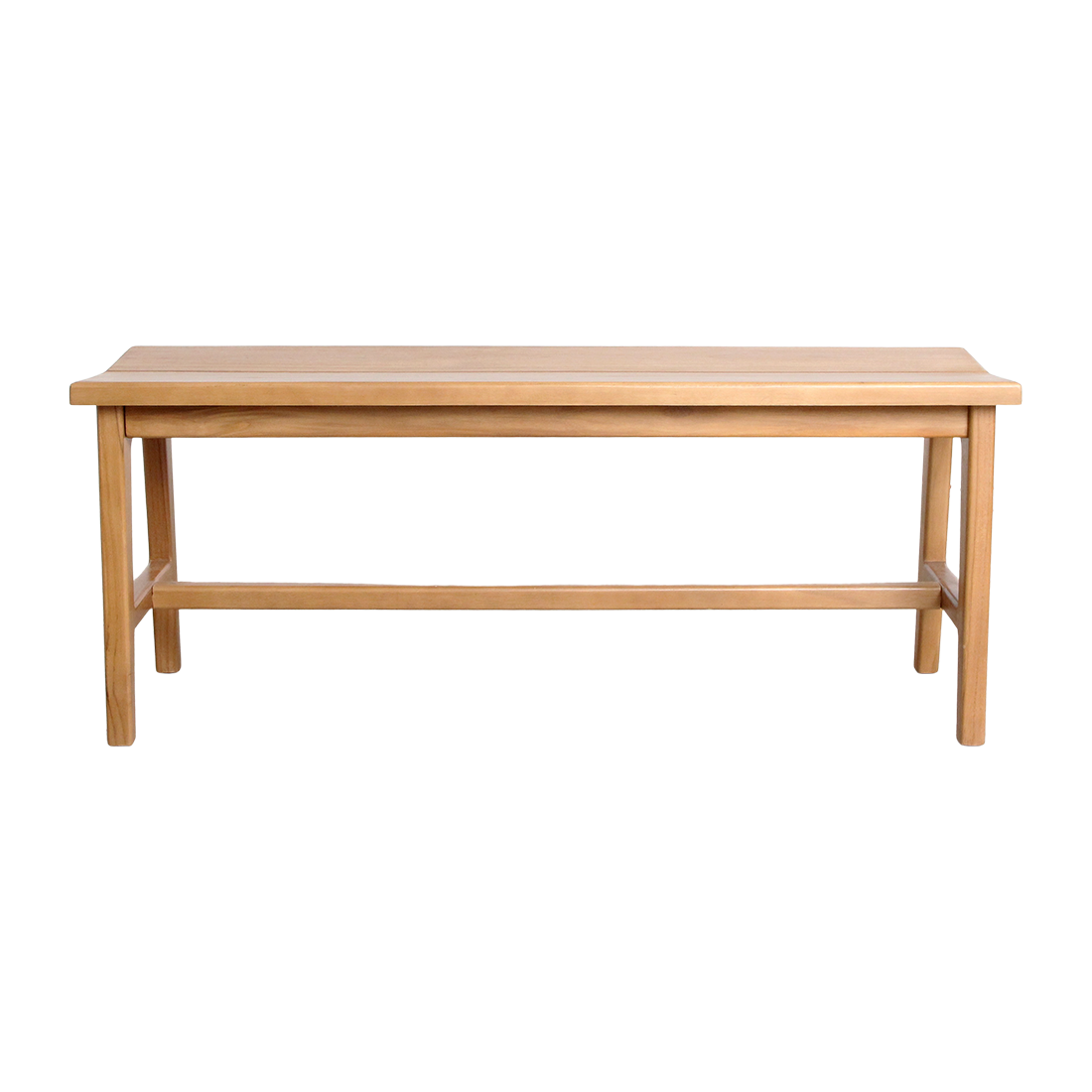 Teakbænk - 120x35x48 cm