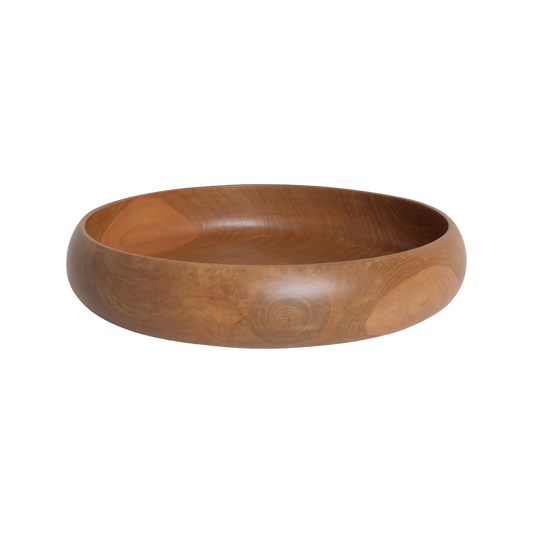 Stor teaktræskål - Ø 37 cm