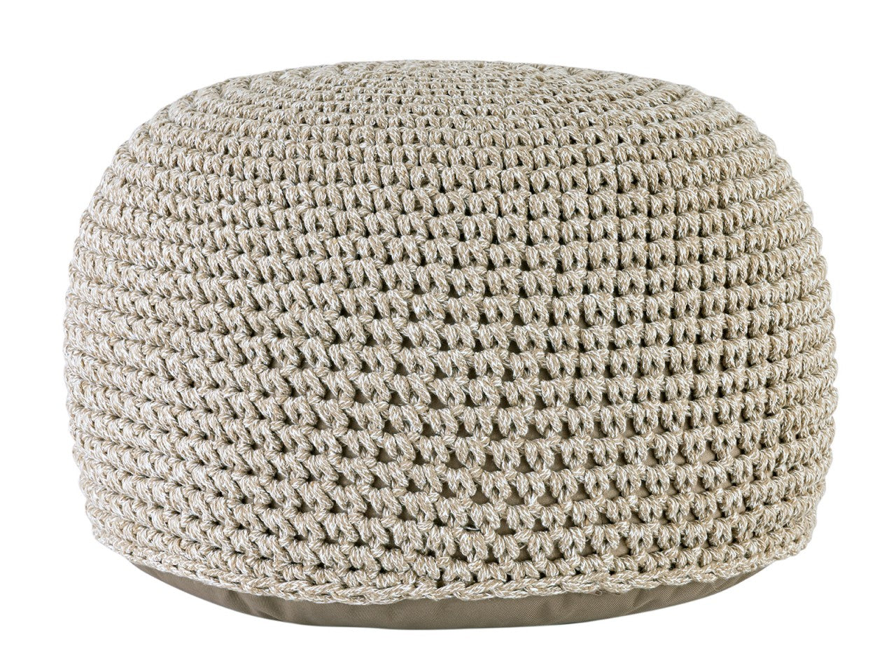 Puf Grovstrik Ø55  100% Genbrugsbomuld - Nordic Unique