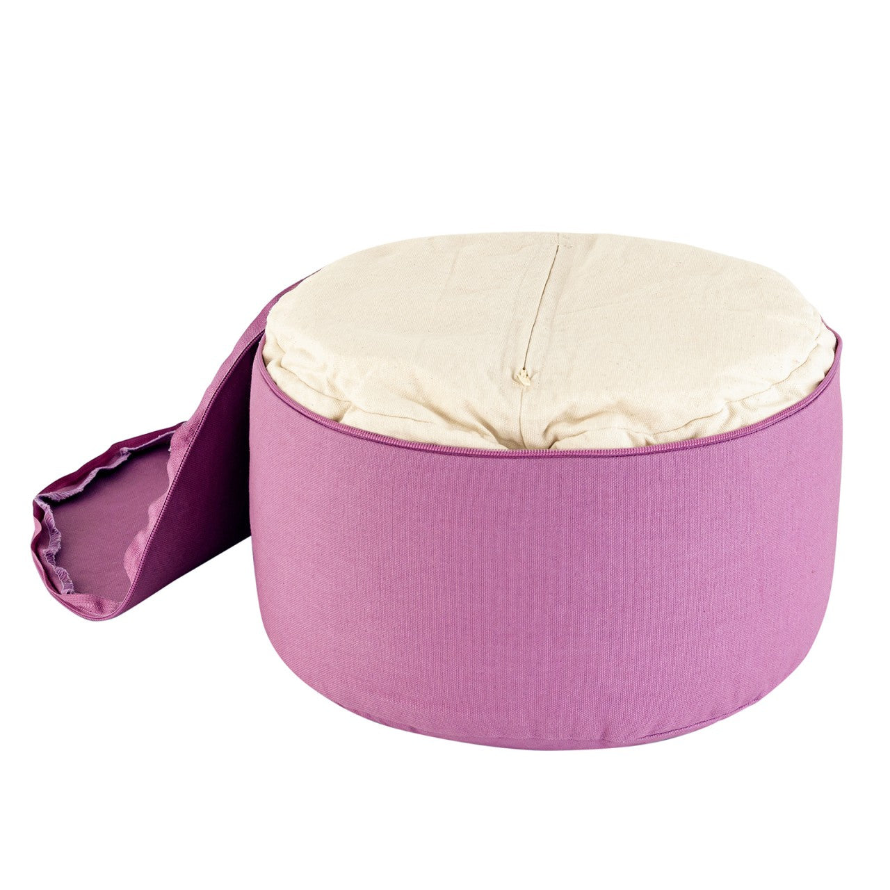 Yogapude & Meditationspude Rund - H20 x Ø31 cm - Lyserød - Nordic Unique