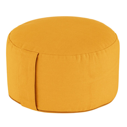 Yogapude & Meditationspude Rund - H20 x Ø31 cm - Gul - Nordic Unique